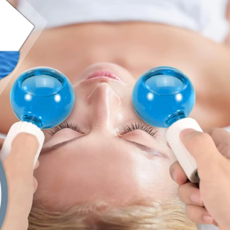 bolas de refrigeración LCE, masajeador facial