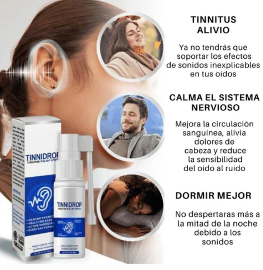 Tinnidrop® Spray auditivo - Elimina el tinnitus y el dolor de oído